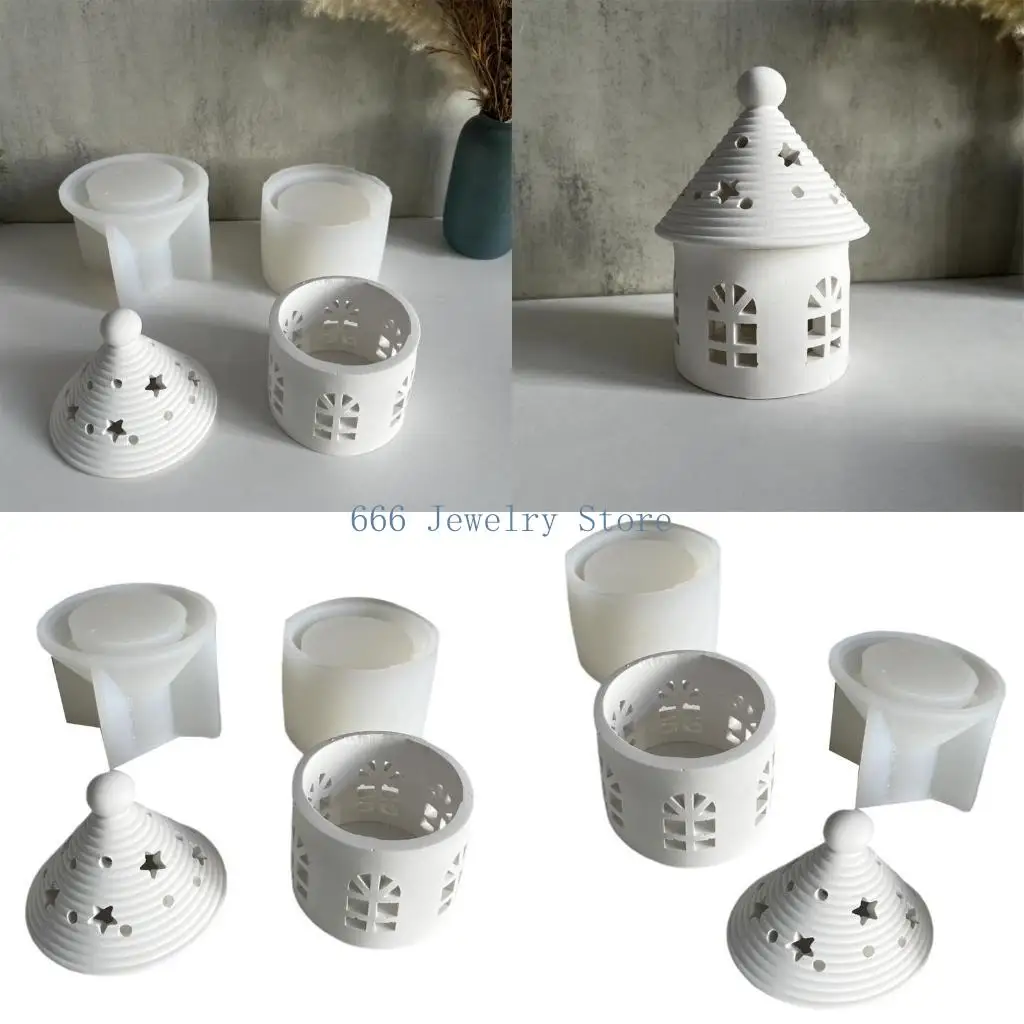 F2TD Practical Silicone House Molds for Starry Cover Mongolian Yurt Handicrafts