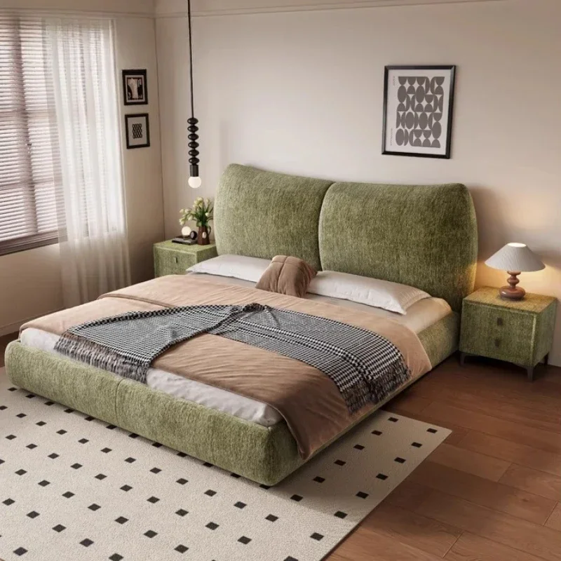 *s. Bedroom Furniture 180x200 cm Vintage Elephant Ear Style Chenier Master Fabric Double Bed Bedroom Furniture Beds 2 People Fra