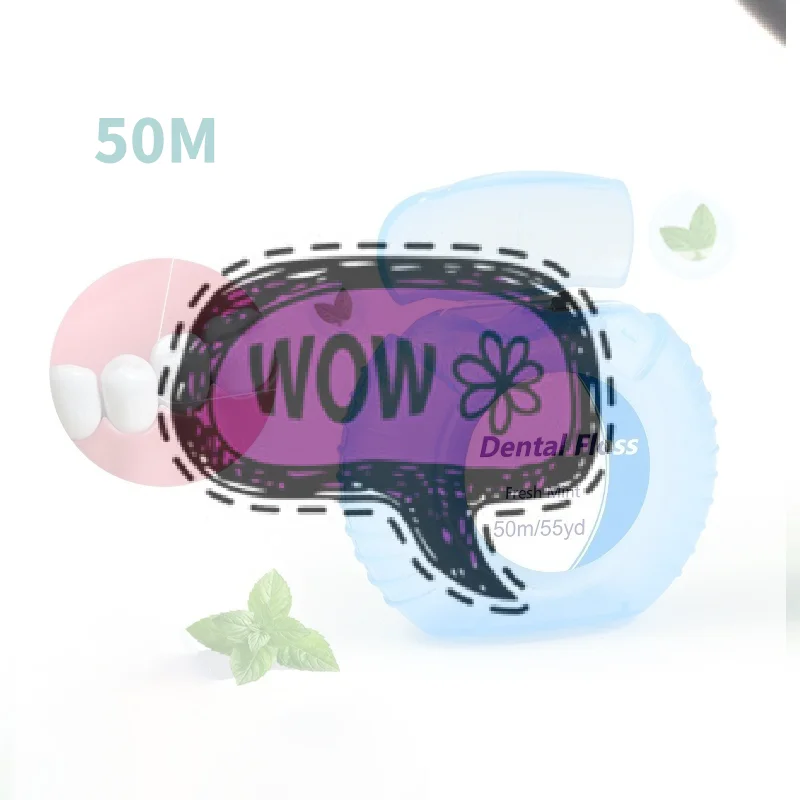 

50m Dental Floss High Tensile Ultrafine Dental Floss Portable Dental Floss Picking Dental Cleaner Oral Health Care Products