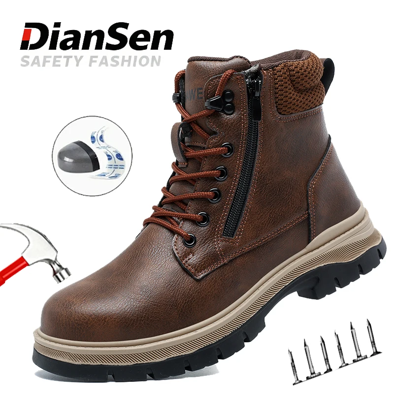 

Protection Safety Shoes Men's Anti-smash Anti-puncture Wear Resistance Work Boots Anti-slip Sole Indestructible Safety Shoes