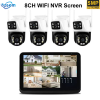 8CH 5MP 4K Onvif Wireless NVR Security Camera System 7inch LCD Screen DIY Outdoor Surveillance WIFI CCTV XMeye NVR Host Icsee