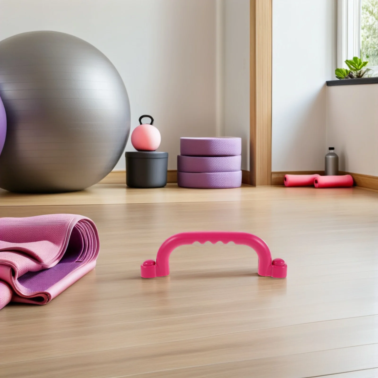 1Pair Outdoor Playset Handles Child Safety Grab Bars for Swing Set Jungle Gym Climbing Accessories Replacement Parts Pink