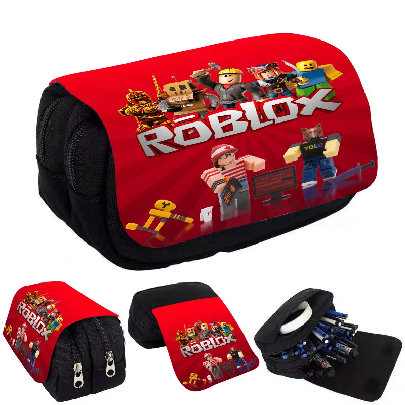 ROBLOX Pencil Case Stationery Box Game Peripheral Pencil Case Stationery Pen Storage Bag Pen Pencil Multi-layer Large Capacity