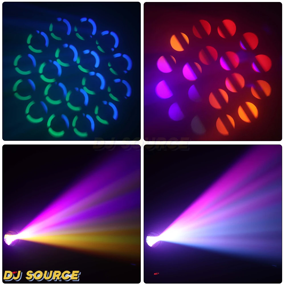 Imagem -06 - Movendo a Cabeça Led Light com 18 Prismas Rotativos 200w Feixe de Ponto Efeito Arco-íris Dmx dj Stage Disco Party Novo Peças Lote