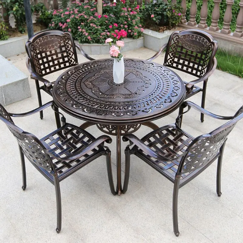 

Outdoor, cast aluminum, tables and chairs, combinations, sets, villas, courtyards, gardens