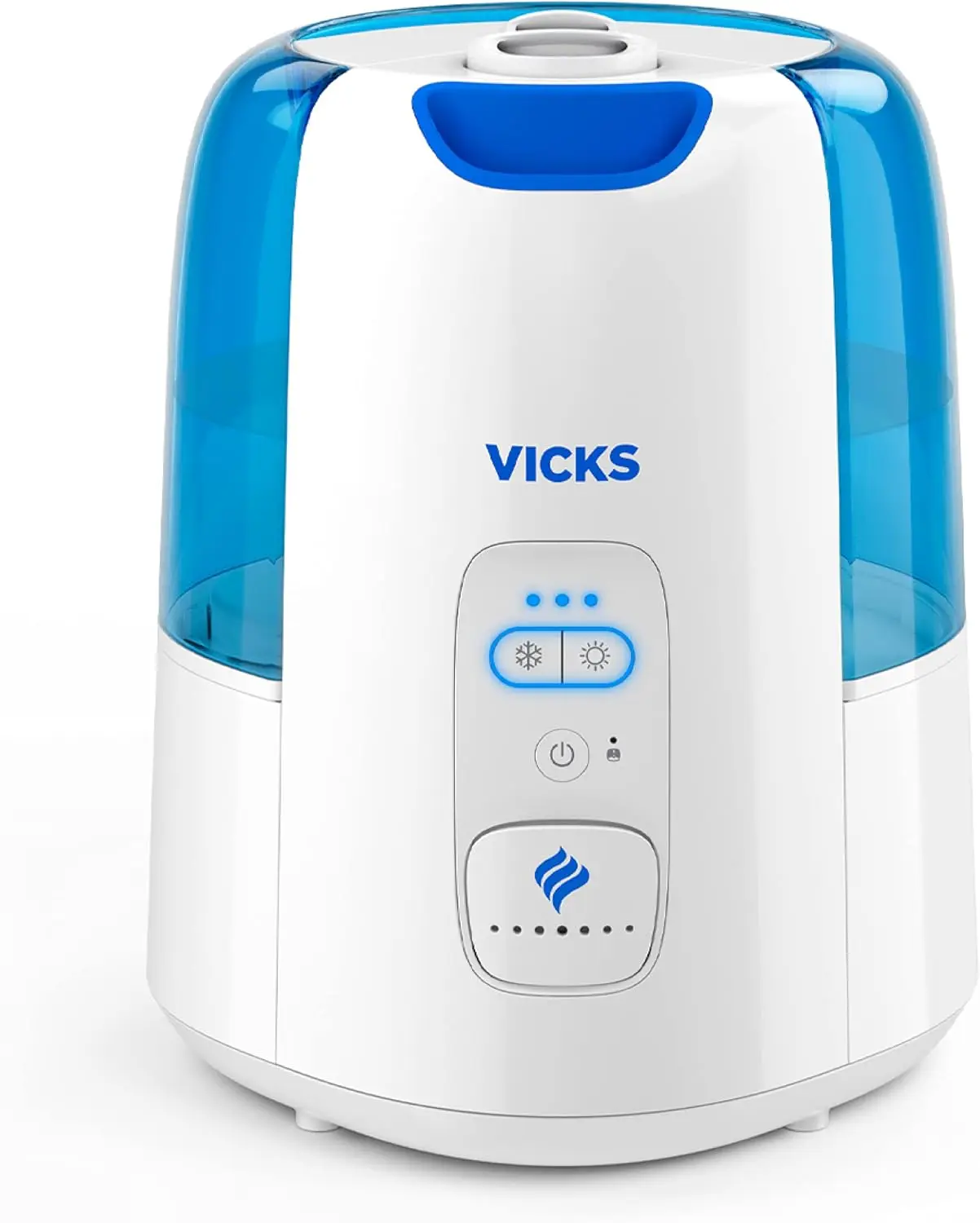 Dual Comfort Cool + Warm Mist Humidifier for Bedrooms With Fusion Technology, Compatible with Vicks VapoPads and Vicks Vap