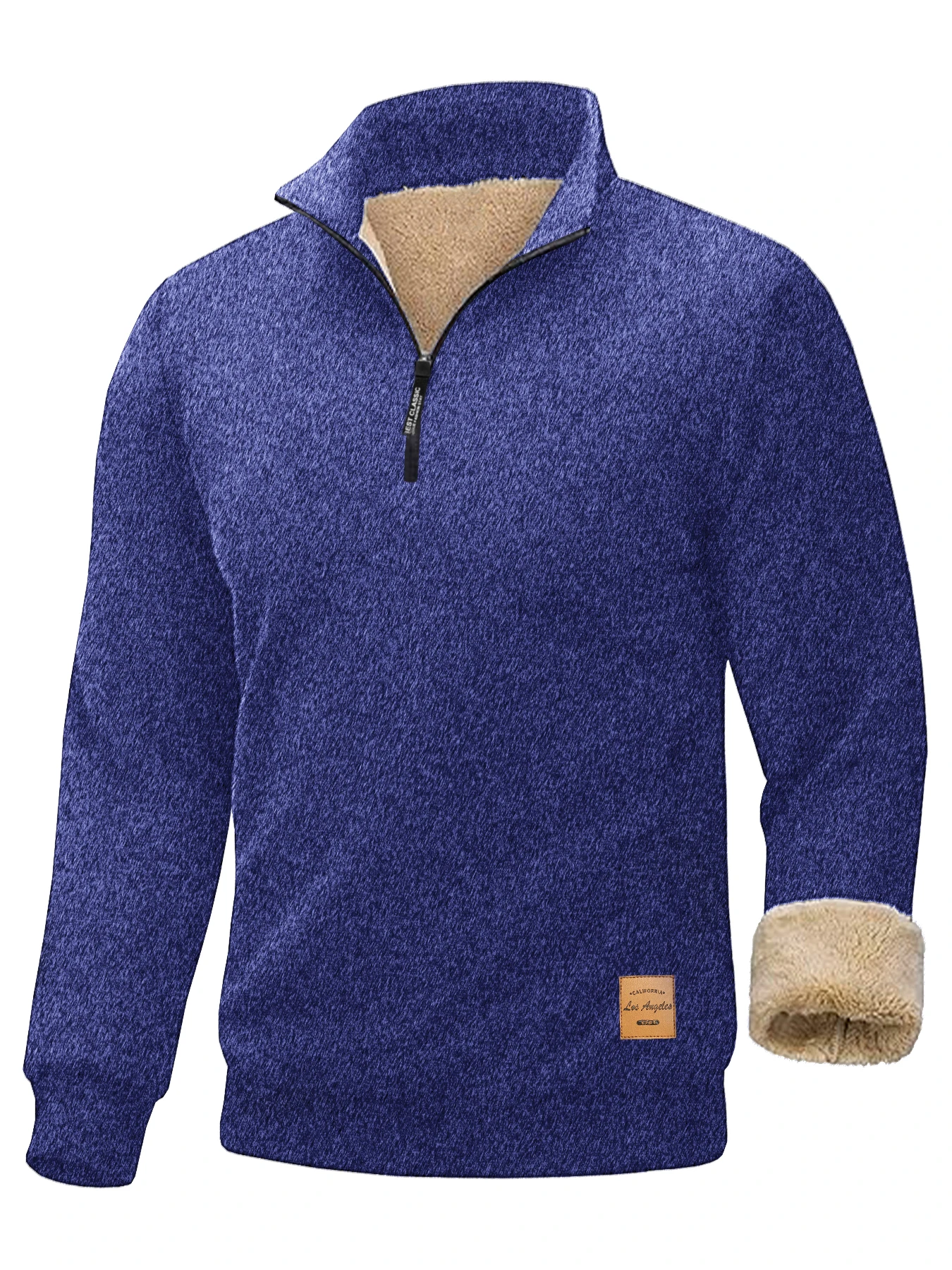 Herren-Pullover mit Viertelreißverschluss, Herbst und Winter, einfarbig, warme Pullover, Oberteile, schmale Passform, Stehkragen, Sport-Langarm-Sweatshirts