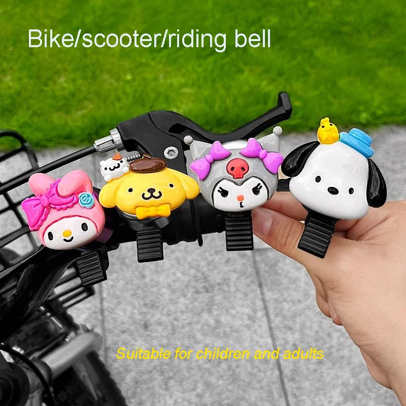 Bike Mountain Bike Riding Highway Bell Kawaii Cinnamoroll Kuromi Cartoon Child Balance Car Scooters Retro Car Bell Loud Volume