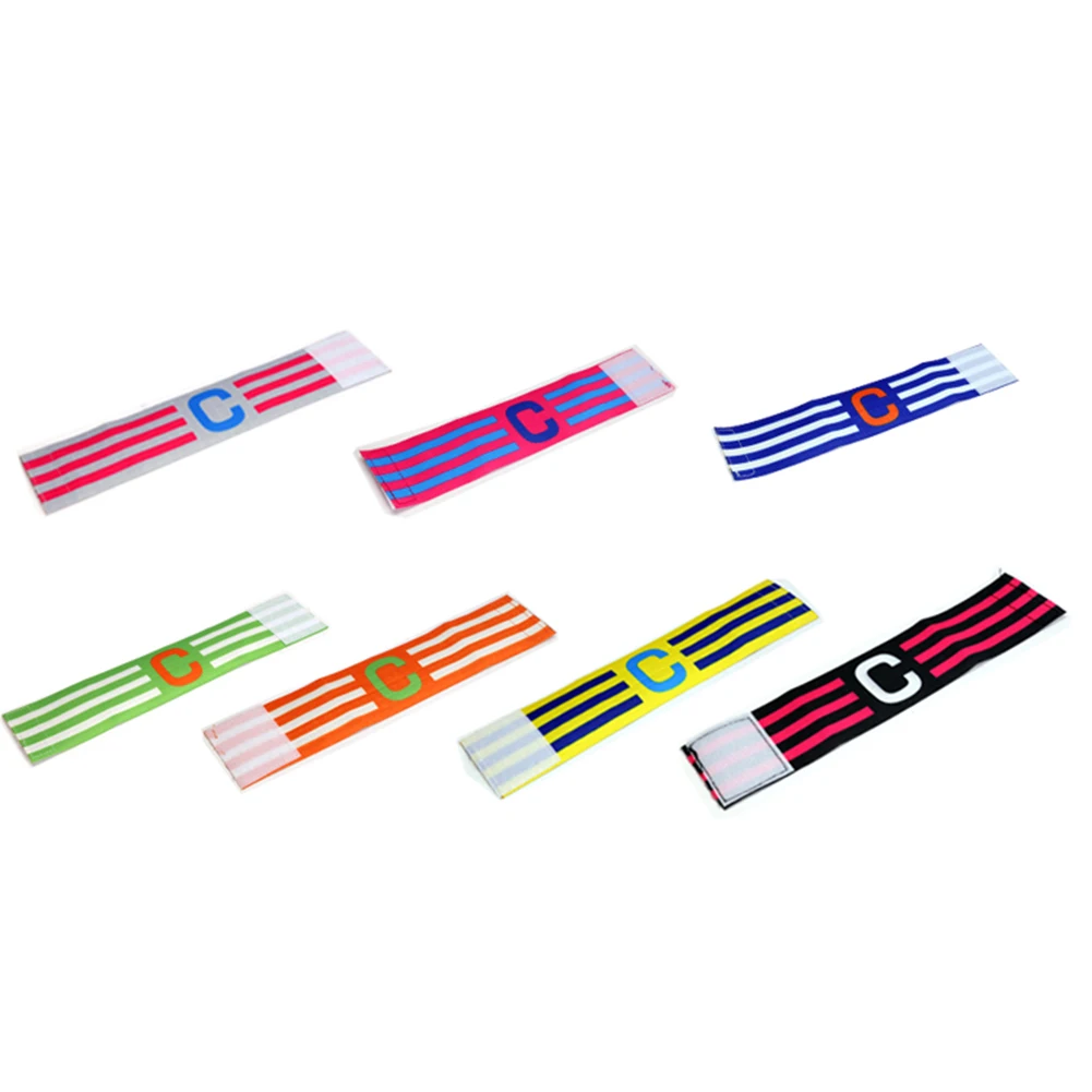 Brazalete de competición líder, jugador de fútbol transpirable, brazalete de grupo de capitán, icono transparente, banda de capitán Brazalete con cierre táctil