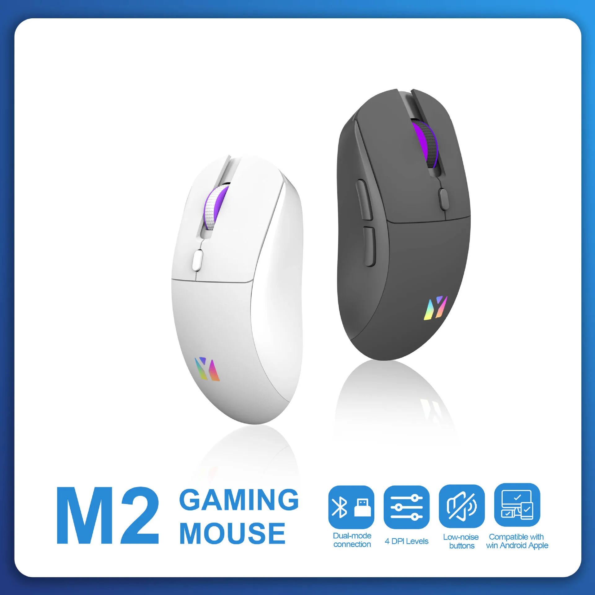 

Двухрежимная беспроводная игровая мышь 2,4 ГГц и Bluetooth, перезаряжаемая эргономичная оптическая игровая мышь для киберспорта, офисные мыши для ноутбука, настольного компьютера iMac