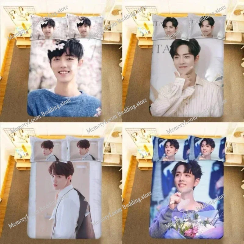 

Xiao Zhan HD Poster Pillowcase+ Duvet Cover Single Dormitory Student Knit Zan Zan Lifestyle Photos Double Bedding Set