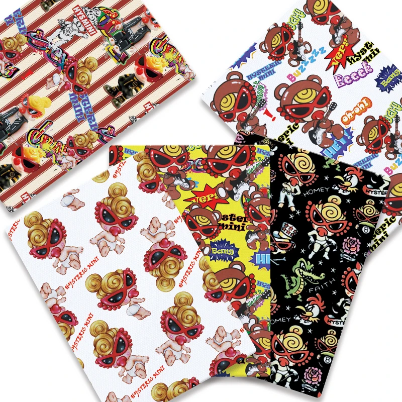 

Cartoon hot DIY hand sewn patchwork quilted baby dress home piece 140cm printed cute sewn children's fabric