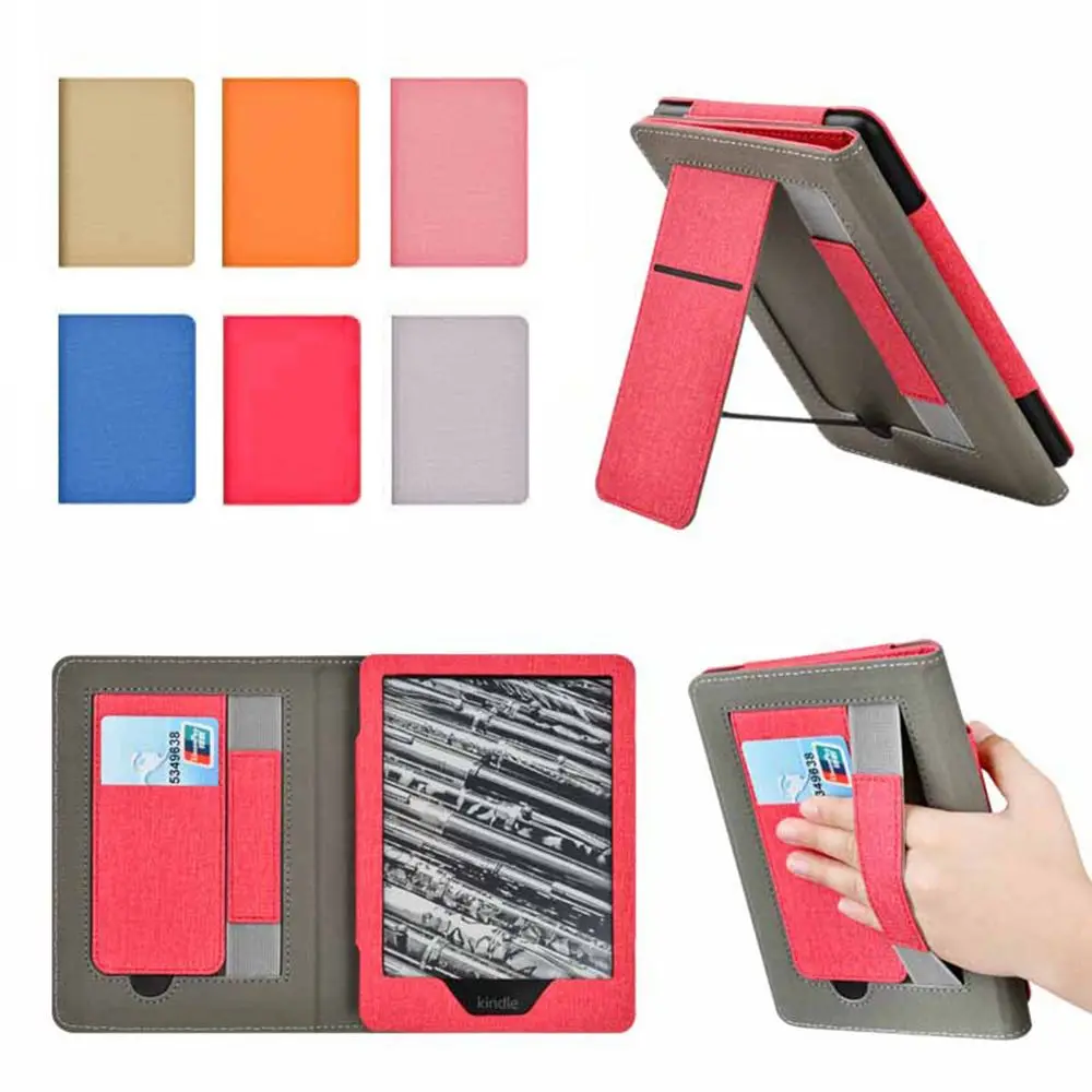 

E-Reader Sleeve Protective Shell 6.8 inch PU Leather Smart Cover Stand Case Hand Holder For Kindle Paperwhite 5 11th Generation