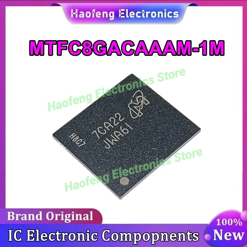 MTFC8GACAAAM-1M WT JWA61 패키지 BGA153 메모리 IC 새로운 원본