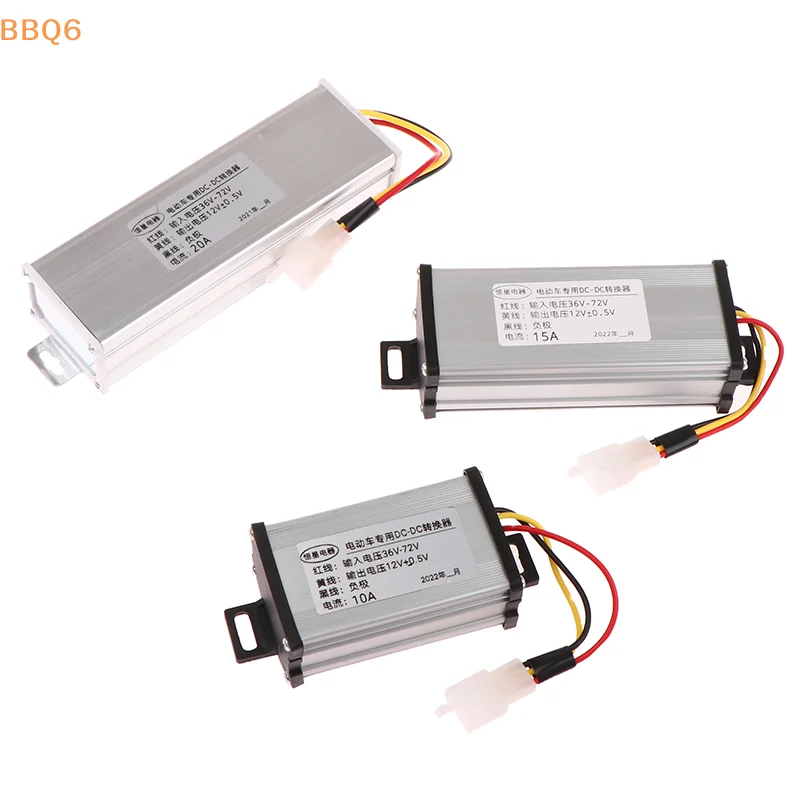 1 unidade de conversor para veículo elétrico DC 36/48/60/72V para 12V 10A 15A 20A 180W, transformador de energia à prova d'água