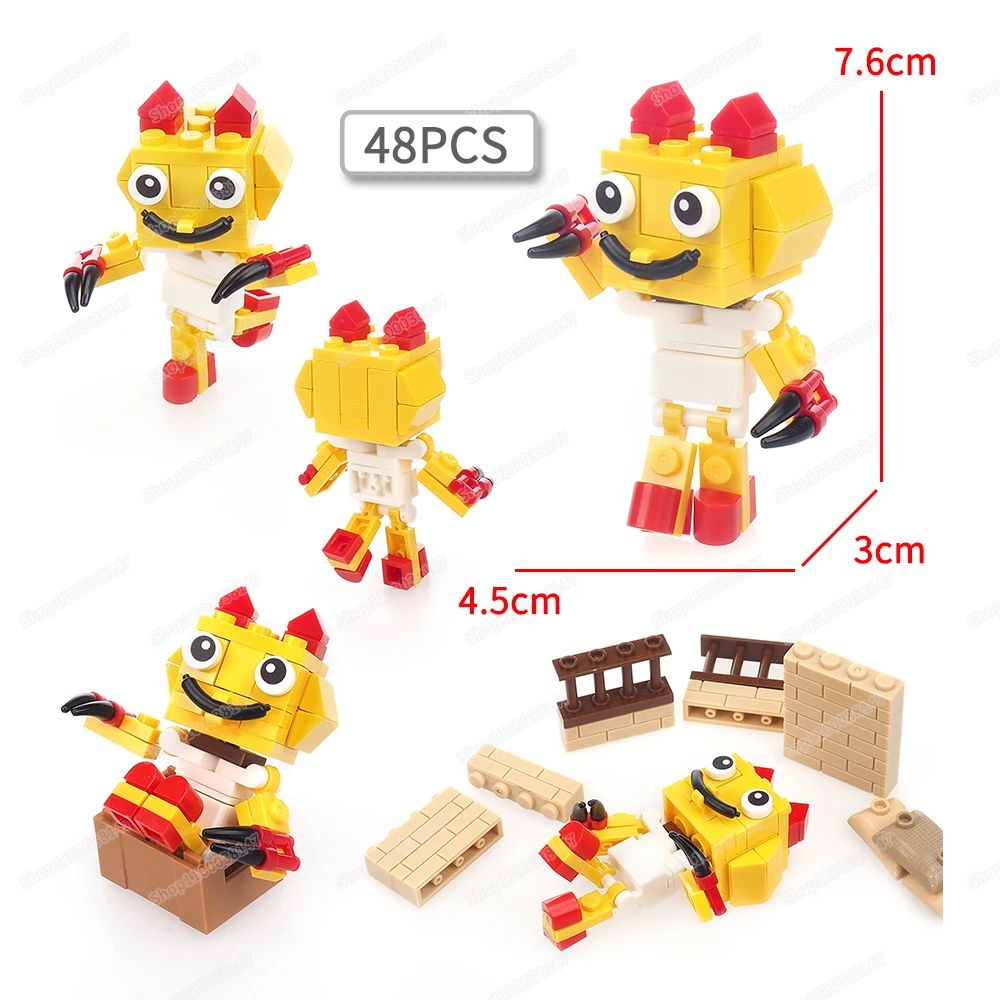 Scraps figures Building Block Assembly MOC Dandy's World Cartoon Scene Fantasy Character Model Matching Children Gifts Boys Toys