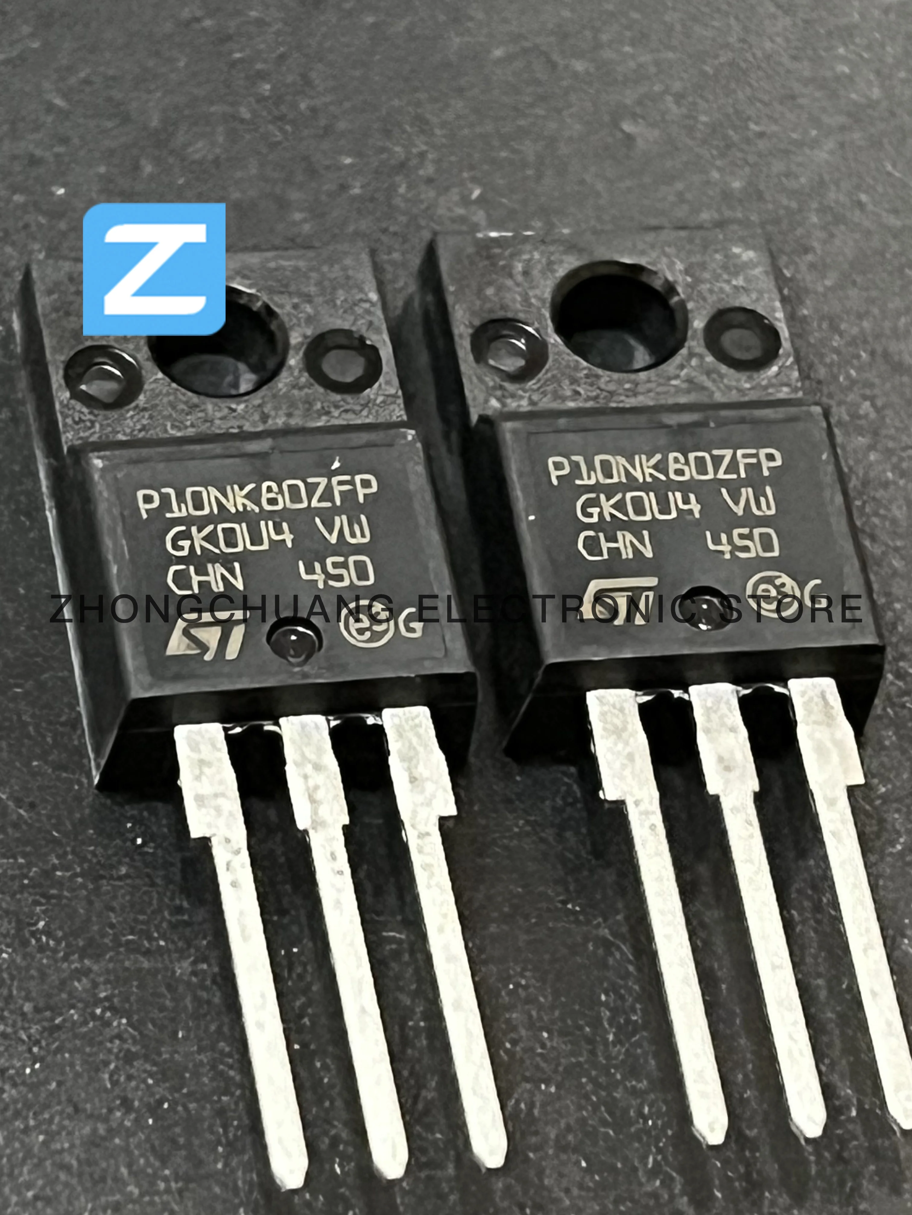 1-10PCS STP10NK80ZFP P10NK80ZFP TO-220F 800V 9A N-Channel MOSFET new original