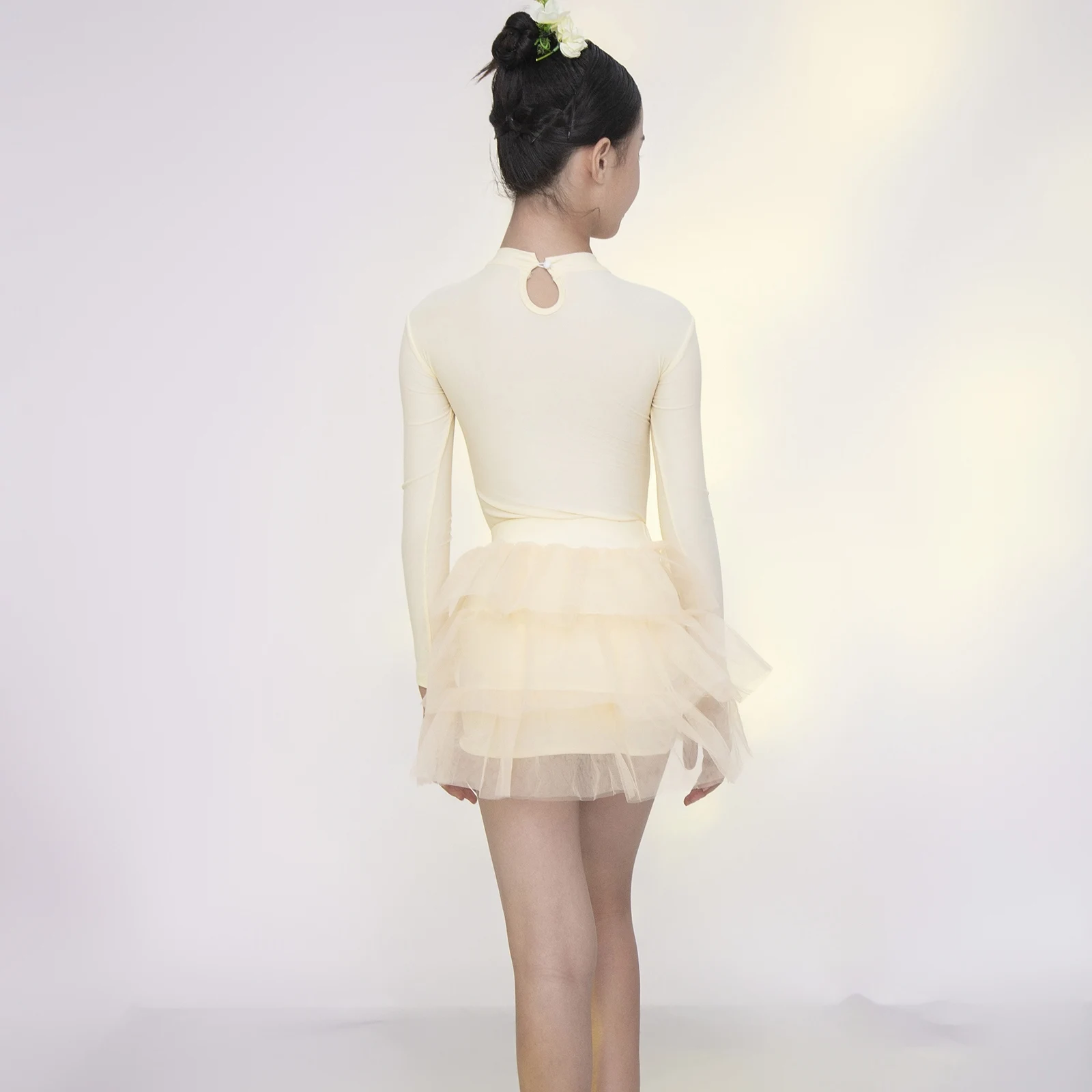 الأطفال قاعة الرقص الدعاوى الفتيات الأصفر فساتين الرقص اللاتينية الاطفال رومبا سامبا اللاتينية الرقص المنافسة ازياء SL13717