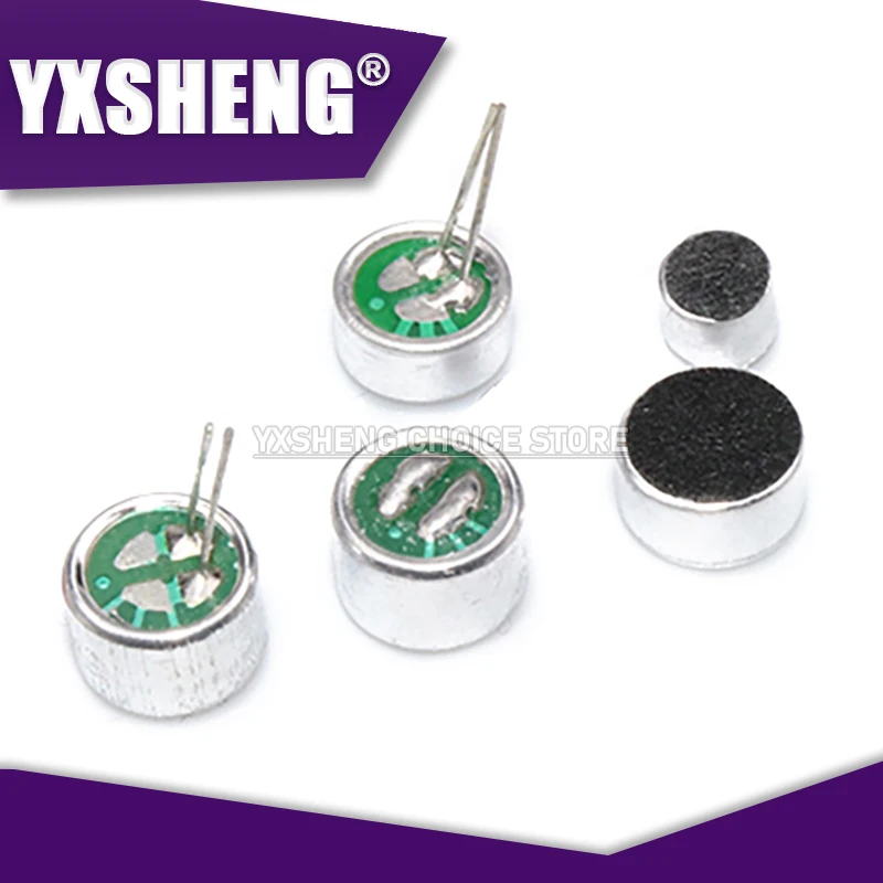 10PCS  6*5mm 9*7mm Microphone 6*5 9*7 MIC Condenser Electret Microphones Pickup 6x5mm 9x7mm MP3 Accessories