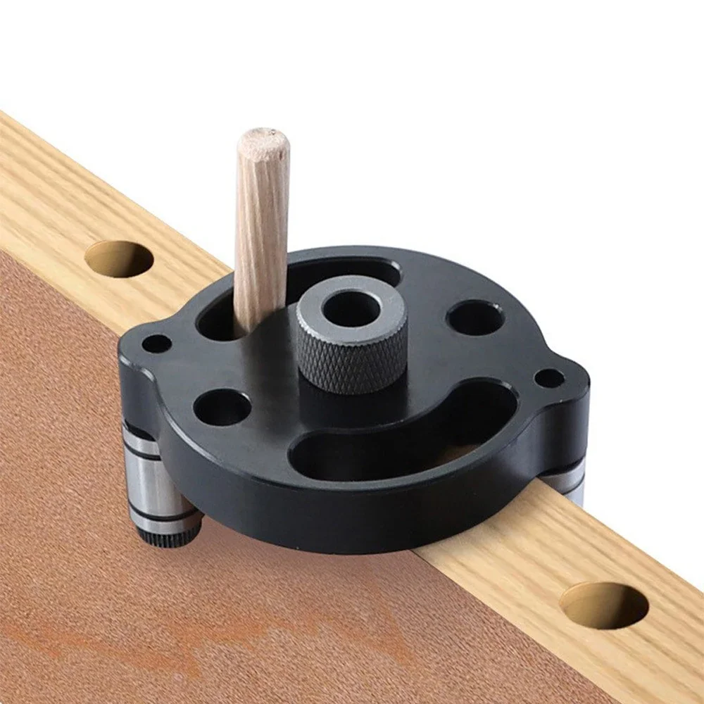 Round wood tenon center punching positioner,device, woodworking drilling , solid puzzle splicing