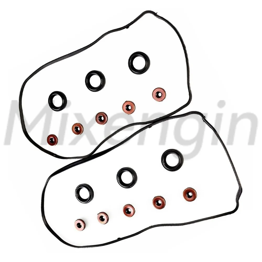 Car Engine Valve Cover Gasket Set fit 3.5 3.7 L V6 GAS SOHC for Honda Pilot Accord Odyssey Crosstour Acura RDX MDX TSX 3.5L 3.7L