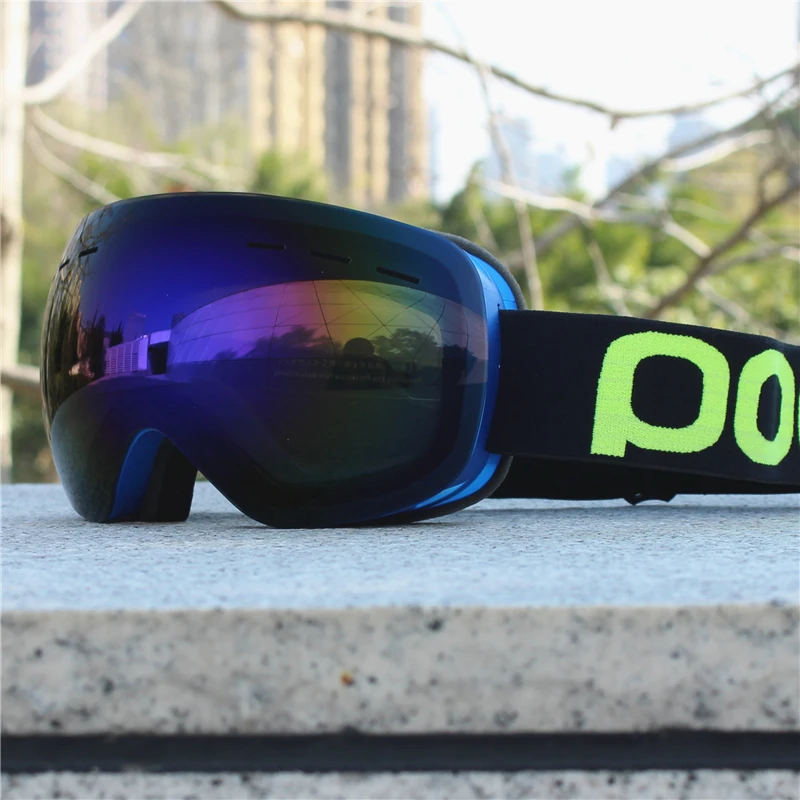 Gafas de esquí para hombre y mujer, lentes antivaho para la nieve, con máscara gratuita, de doble capa, UV400, para Snowboard