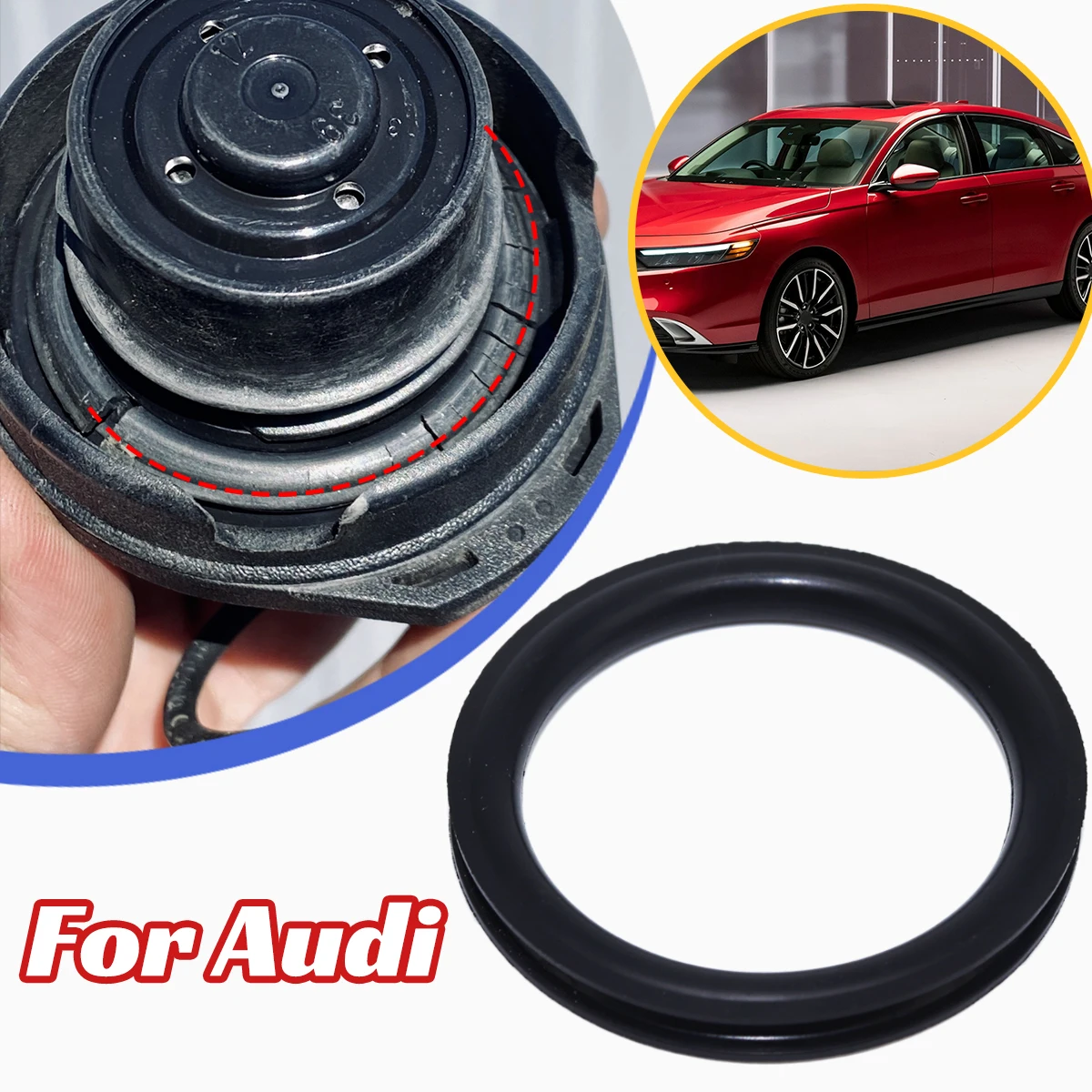 

Gas Cap Seal for AUDI RS3 RS4 RS5 RS6 RS7 RSQ3 Fuel Tank Filler Neck Repair V Shape O-ring Rubber Gasket Washer 55x5mm Replace