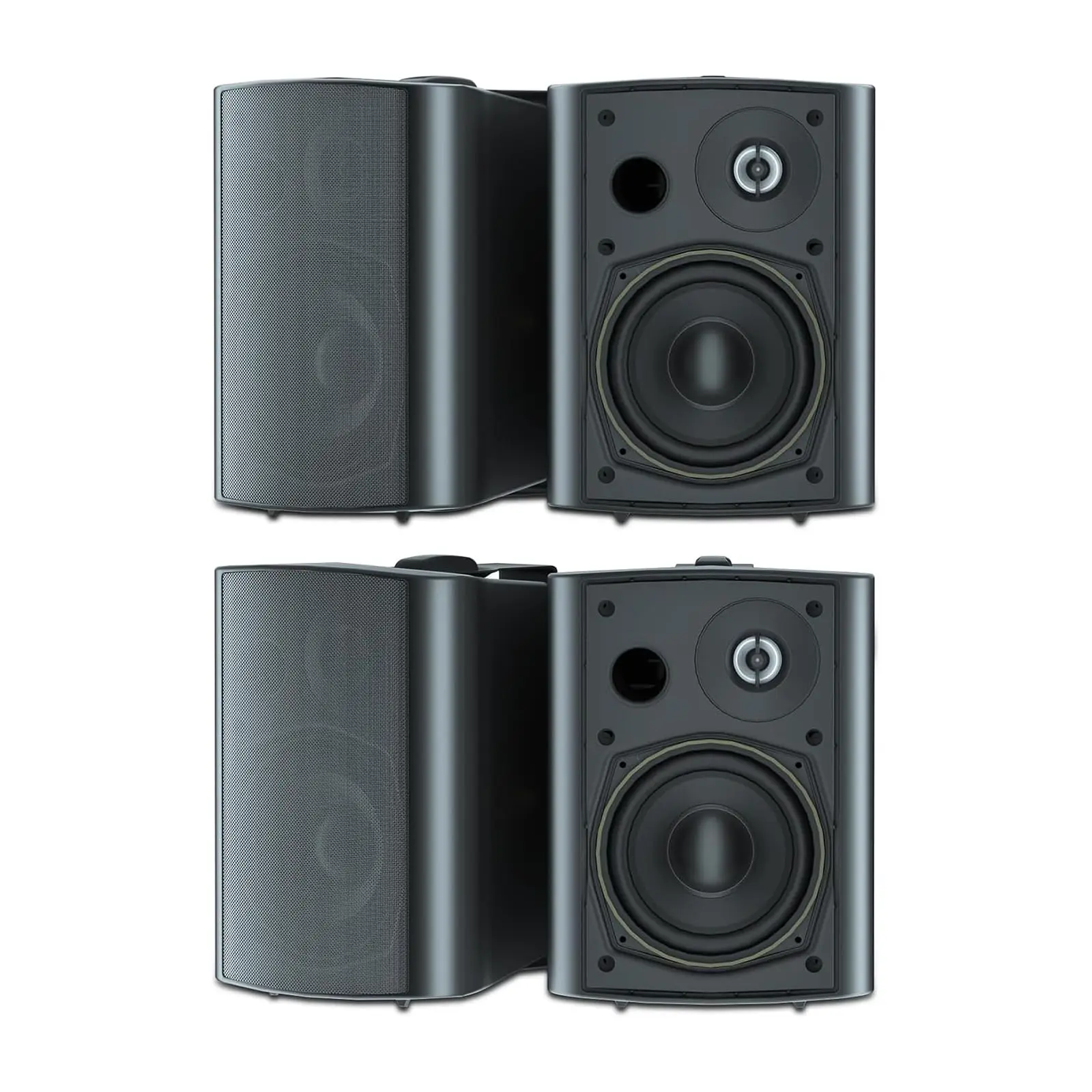 STUDIOFINIX 5.25'' 600W Bluetooth Speakers Waterproof Wired Wall-Mount Loudspeakers for Indoor Outdoor Home Garden Patio Garage