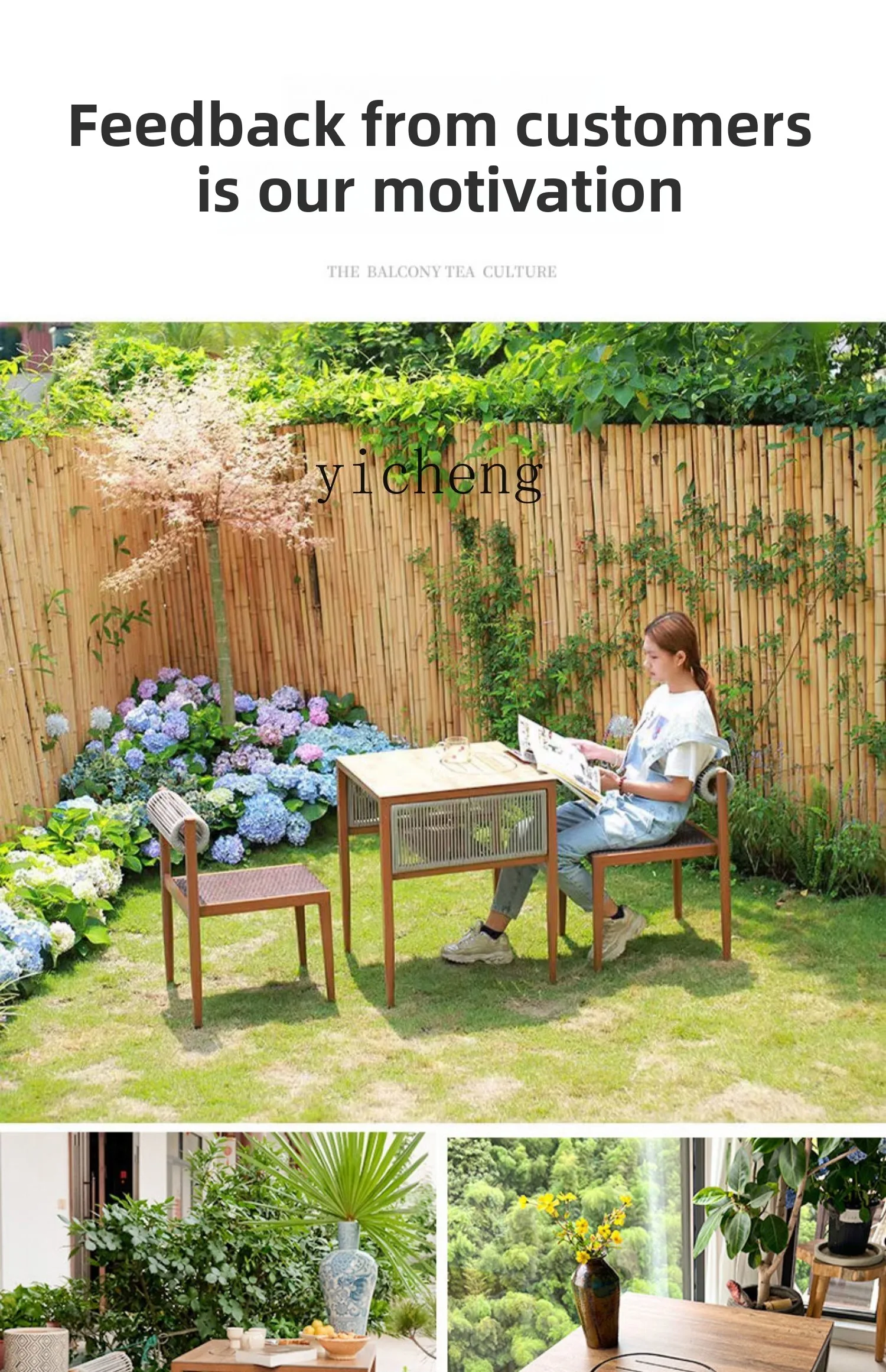 LX Balcony Table and Chair Rattan Chair Modern Minimalist casual Small Apartment Can Be Stored