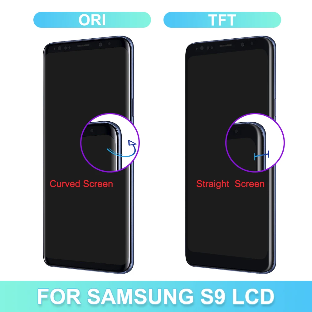 TFT For Samsung S9 G960 G960F LCD Display Touch Screen with Frame, For Samsung S9 SM-G960F Display Digitizer Replacement Parts