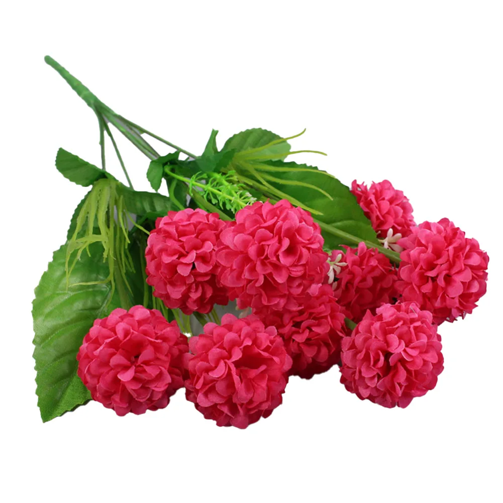 

1 Bouquet 9 Artificial Hydrangeas 2 Leaves 40g Silk 38x4.5cm Simulated Flowers For Household Decoration Festive Weddings