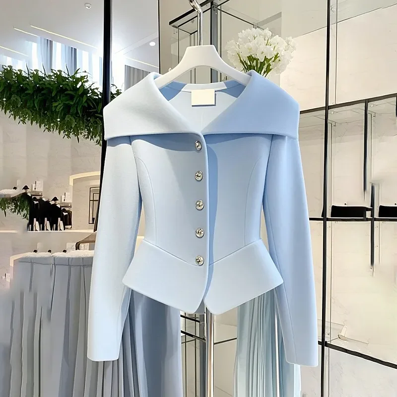

2025 Spring Autumn New Chic Jacket Women's Outwear High-End Unique Super Good-Looking Slim Sweet Single-breasted Y2k Coat Tops