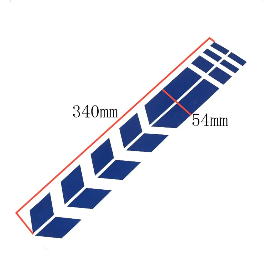 ملصقات دراجة نارية تحذيرية للسلامة بشريط سهم مقاوم للماء على شارات سيارة عاكسة