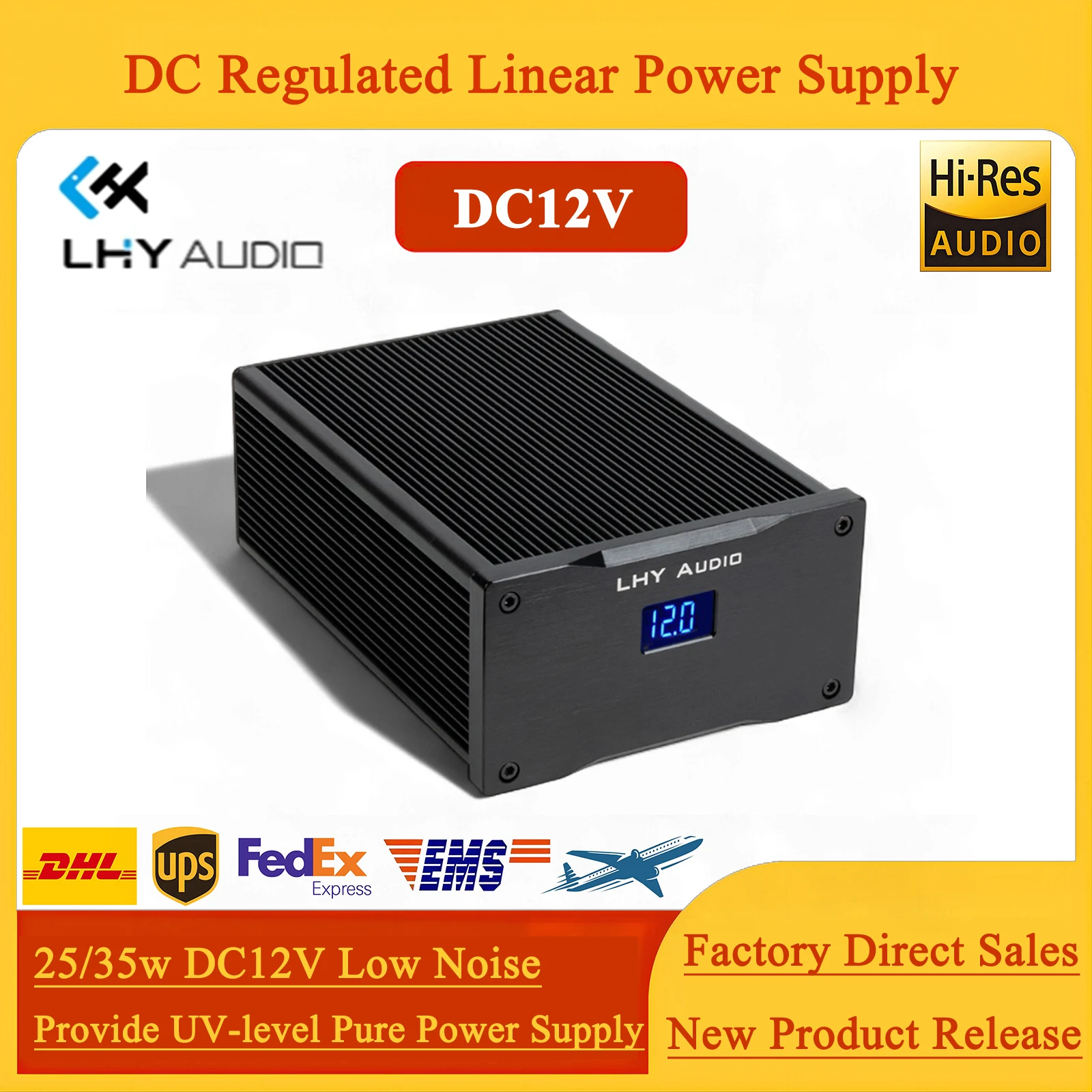 

LHY Audio 25/35W Dc12v Low Noise DC Stabilized Linear Power Supply Upgrade HiFi Audio Audio Routing 2025 Model