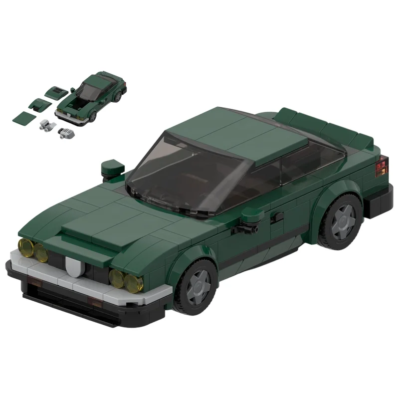 Retro Italian GT Car MOC Bricks Vintage Style Sporty Design Model DIY Building Brick Kit Desktop Scene Ornament