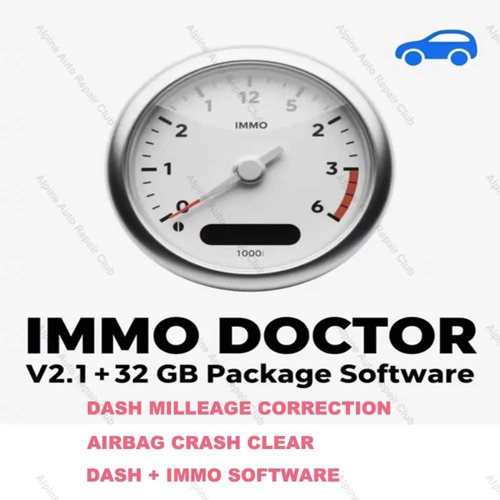 

IMMO DOCTOR V2.1 | 32GB Automotive Diagnostic Kit | Mileage Correction + Airbag Reset + IMMO Off | Dash Programming |Video Guide
