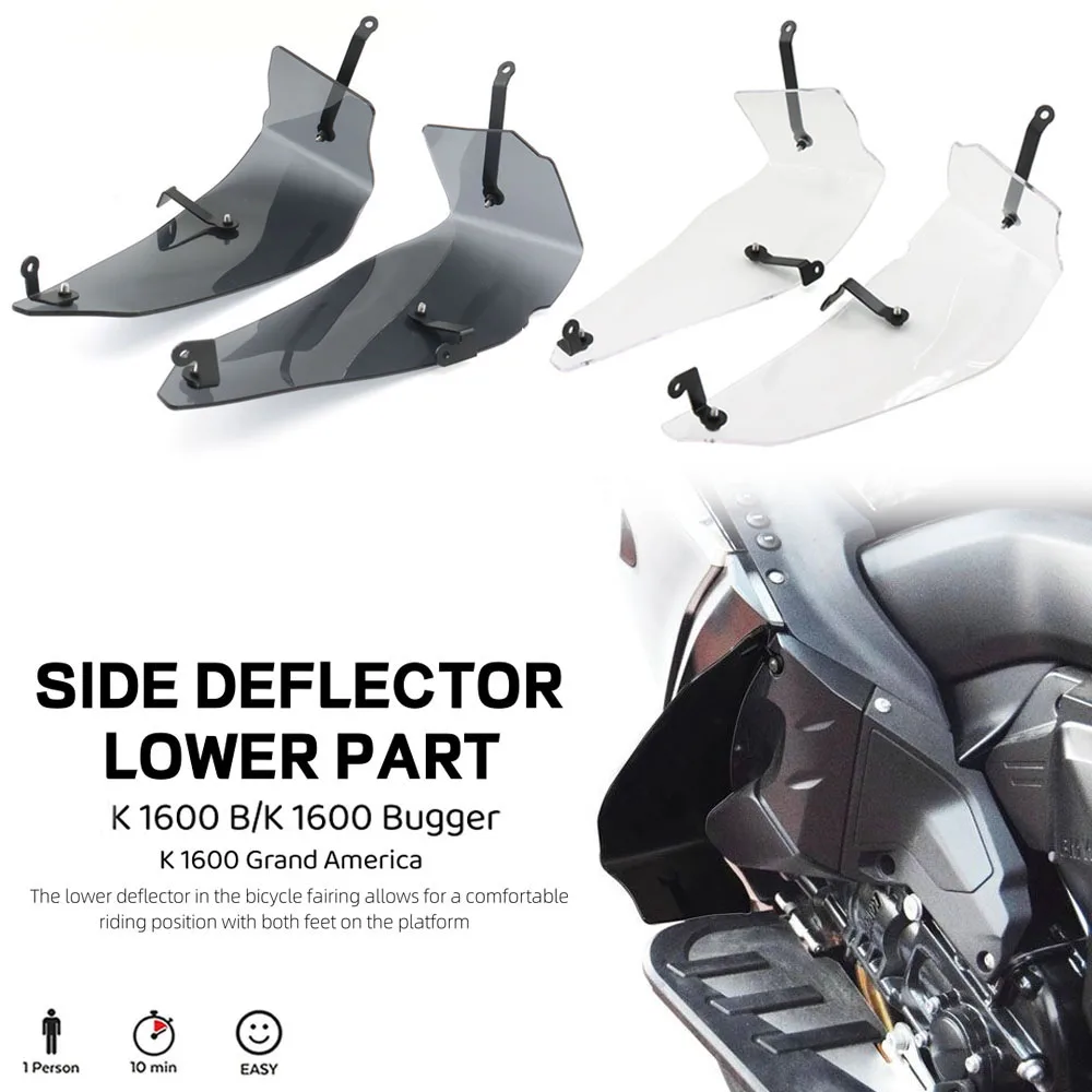 2023 New Motorcycle Side Deflector Lower Part Wind Deflector For BMW K 1600 Bagger K 1600 Grand America K 1600 B 2017-pu