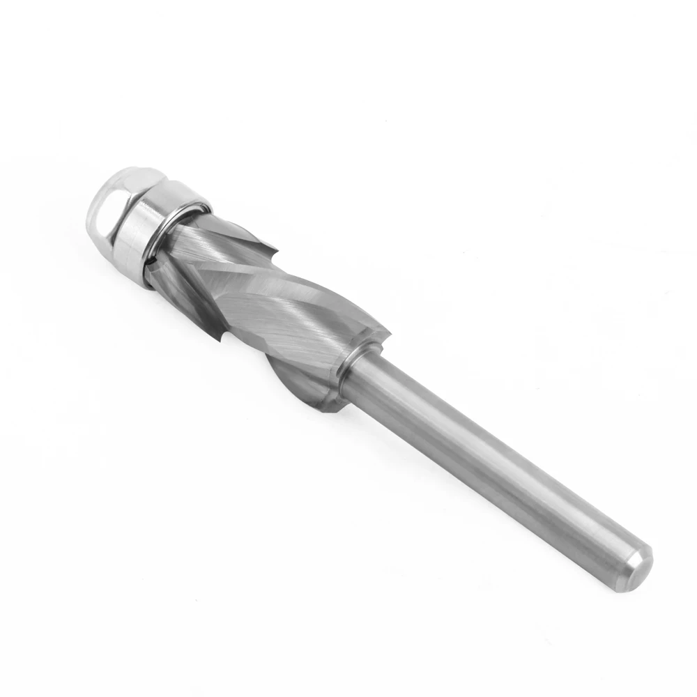 LAVIE 1pc 1/4' Shank Solid Carbide Compression Cut Flush Trim Router Bits Woodworking Z07C1325