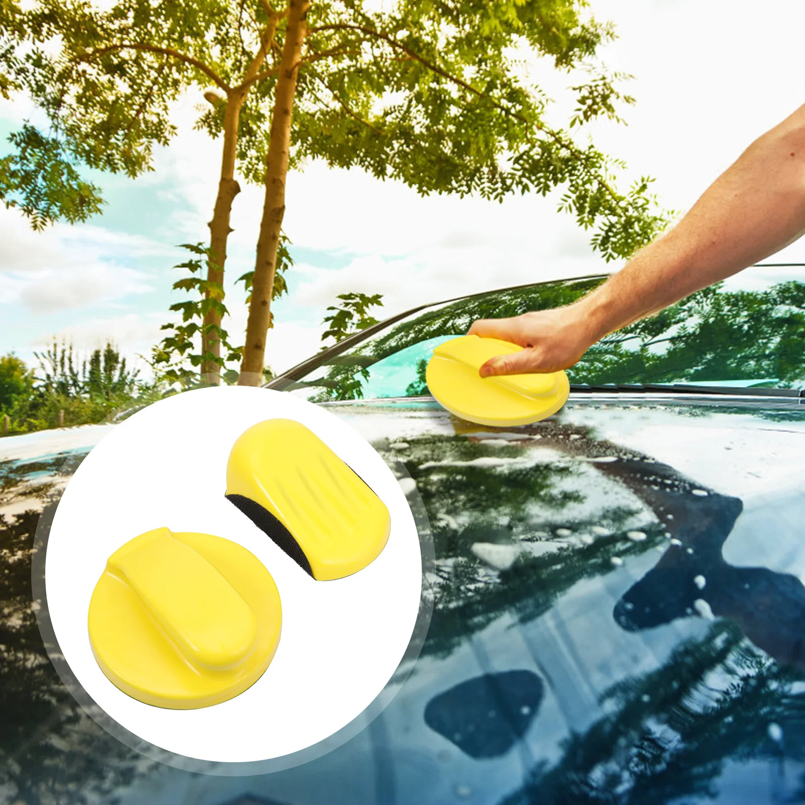 2 pezzi disco per lucidatura S pad cerniere in PU tamponi per lucidatura per trapano leggero abrasivo posteriore S carta legno manutenzione auto domestica
