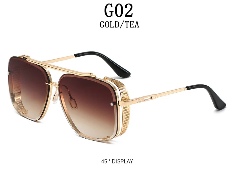 Punk Sonnenbrille Für Männer Übergroße Steampunk Sonnenbrille Frauen Trendy Platz Mode Gläser Gafas De Sol Hombre Zonnebril Heren – Detail 9