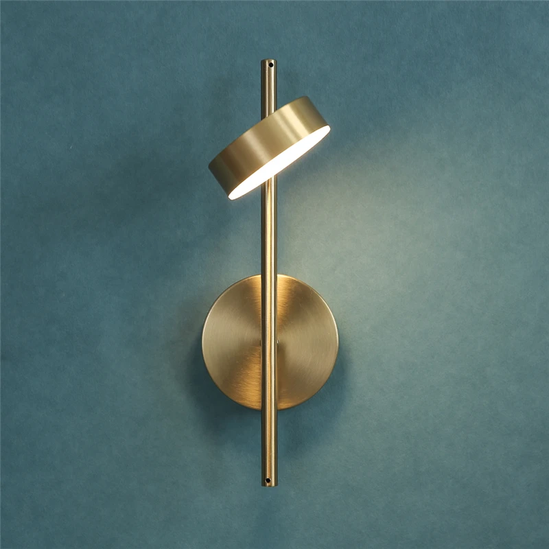 Minimalism LED Wall Lamp Nordic Rotation Adjustable Metal Wall Lights Bedroom Living Room Aisle Study Reading Lighting Fixtures