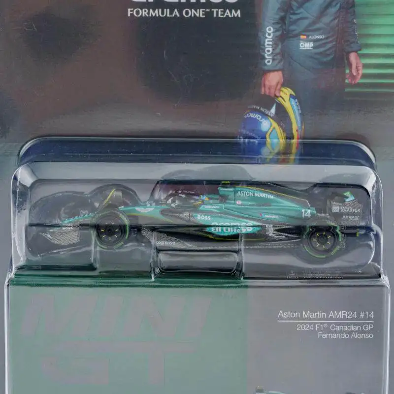 mini-gt-1-64-アストンマーティン-amr24-アロンソ-14--18--f1レーシングモデル-カナダグランプリ、友人への贈り物、コレクションアイテム。