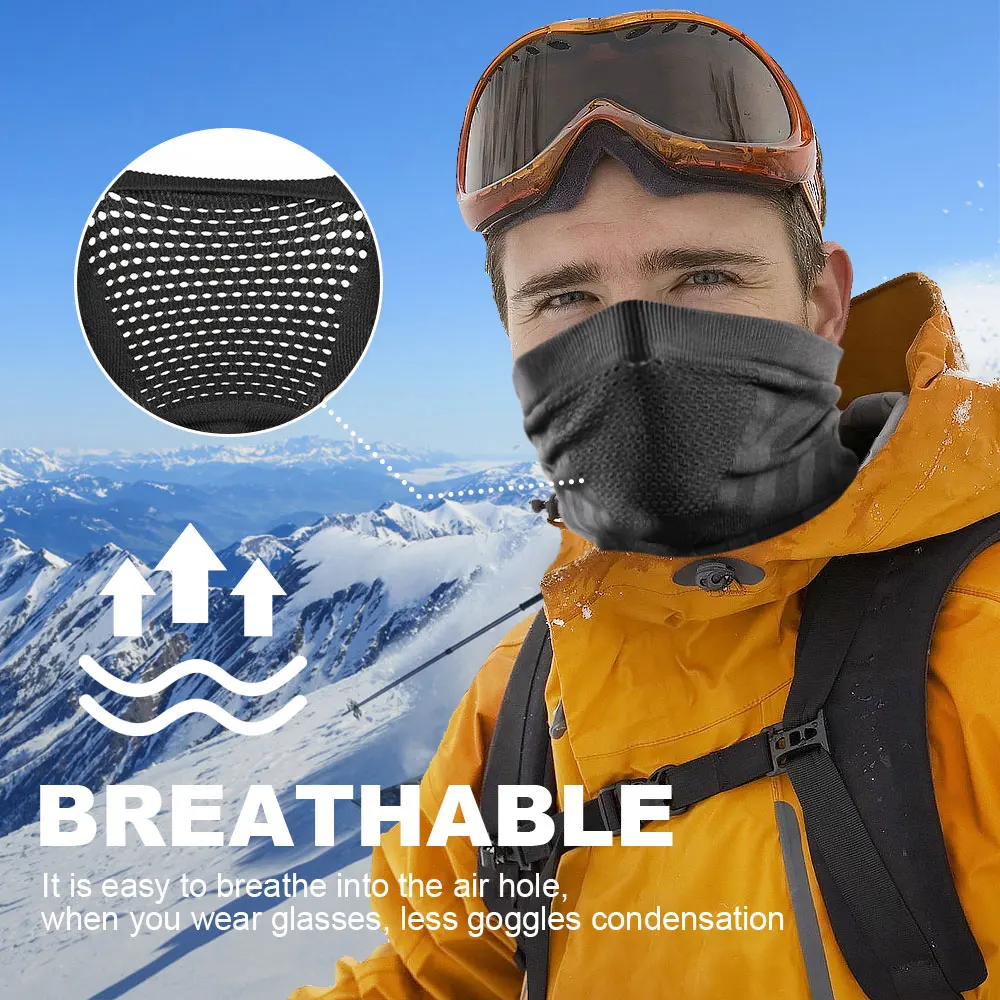 Winter Bandana Neck Warmer Gaiter Breathable Face Mask Cover Ski Sports Running Hiking Outdoor Windproof Scarf Soft Headwear Men