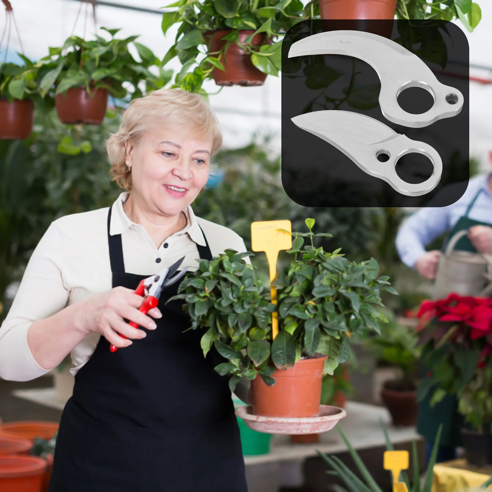 2 szt. Elektryczne nożyce do przycinania, ostre, wydajne, części zamienne do sekatorów ogrodniczych do cięcia gałęzi, stal węglowa