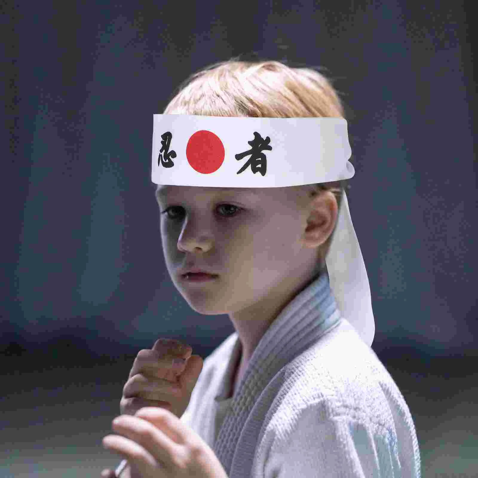 Japanese Costume Headband Ninja Print Bushido Fitness Headbands for Kids The Outfit