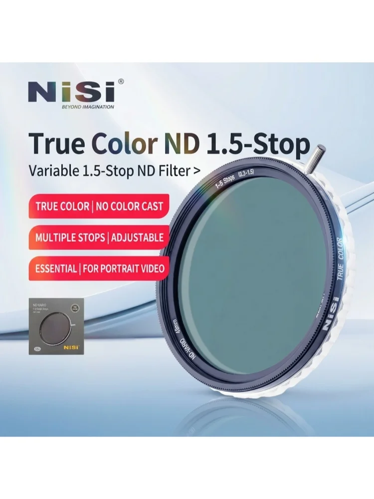 Nisi True Color ND-VARIO Pro Nano 1-5 Stop Variable ND Filter 40.5 43 46 49 52 58 67 72 77 82 86 95 105mm Camera Lens Filters