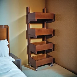 Solid Wood Multi-layer Storage Rack Kitchen Living Room Miscellaneous Sorting Cabinets Wooden Shelf Storage Cart
