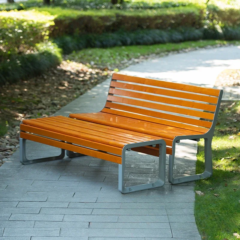 Park chairs, outdoor benches, courtyard leisure chairs, outdoor backrest benches, outdoor square iron art rest chairs