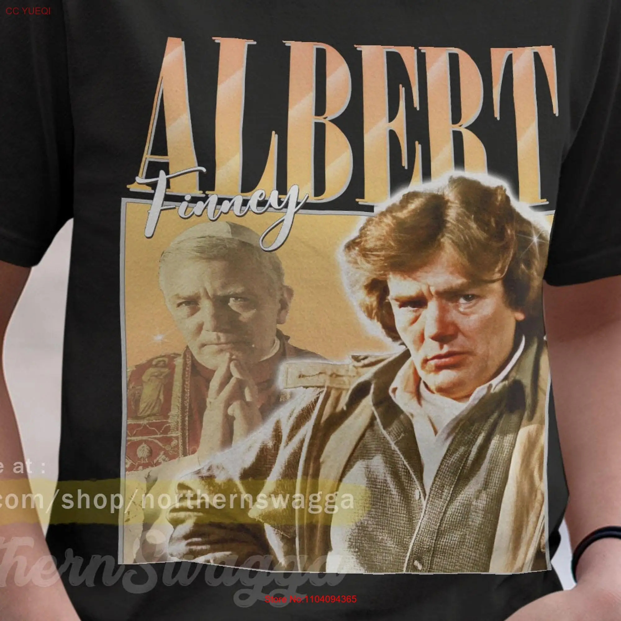 Albert finney shirt design retro style cool fan art t 90s poster 335 tee long or short sleeves