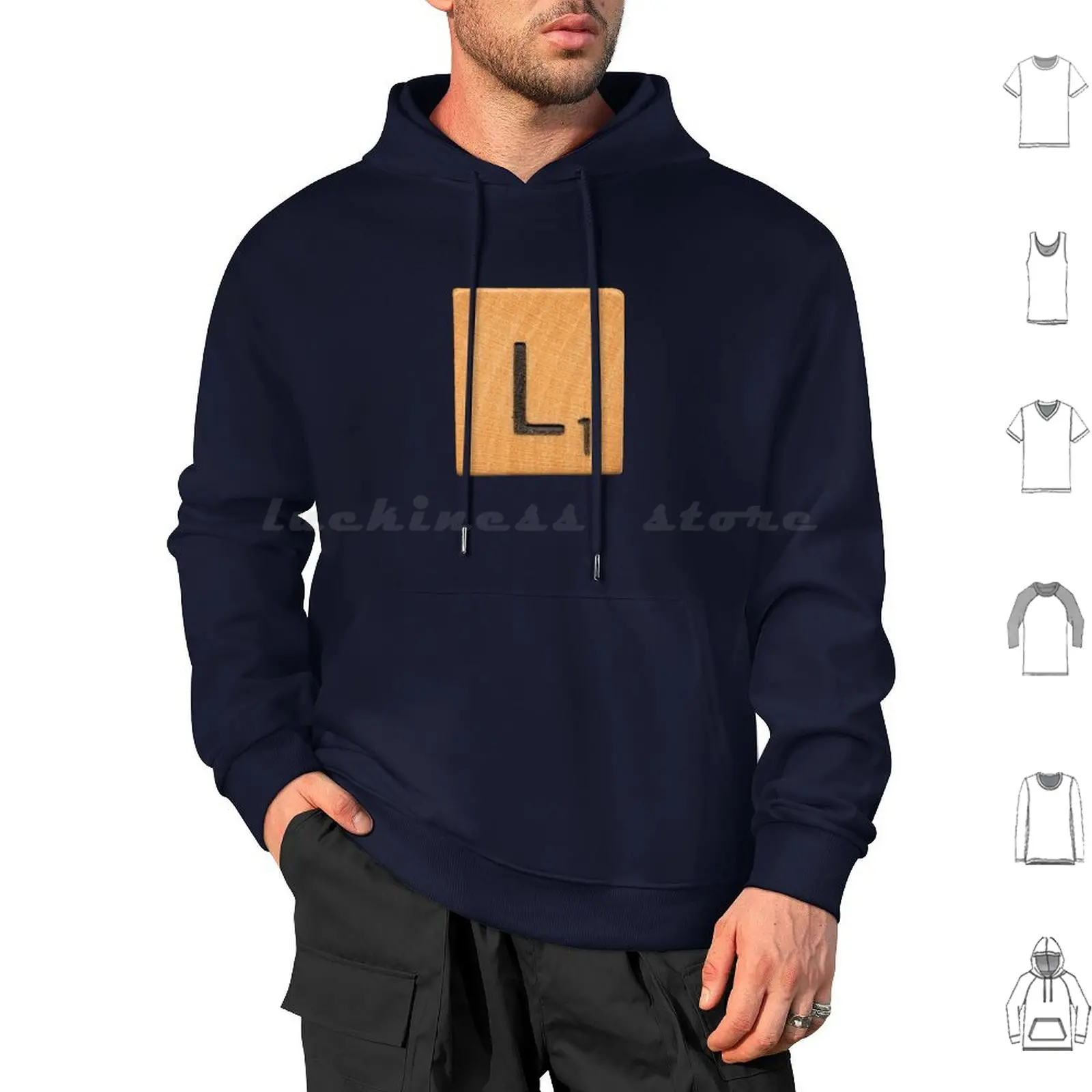 Letter Tile 'l' Hoodies Long Sleeve Scrabble Scrabble Letters Words With Friends Word Games Countdown Puzzles Birthday